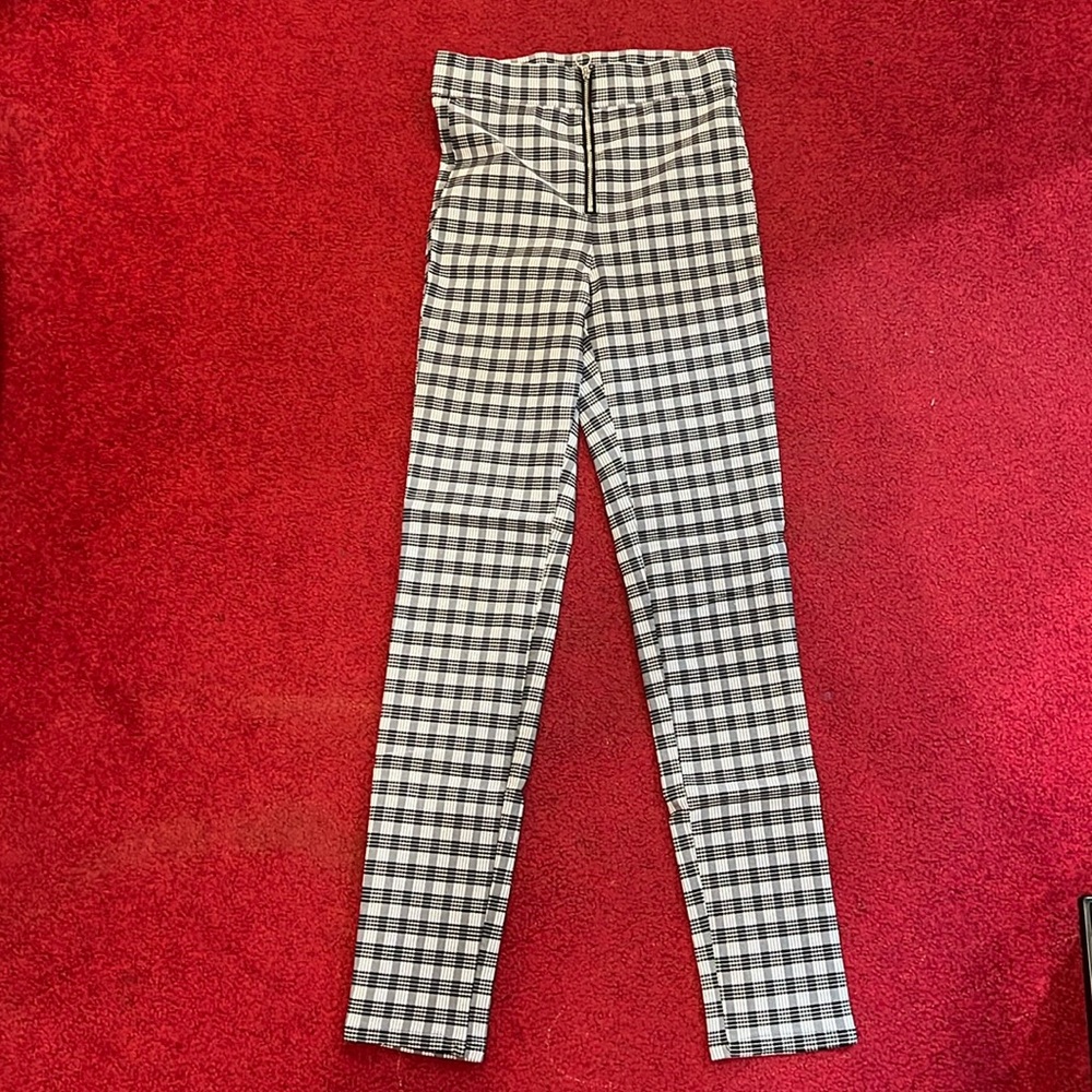 Garage Plaid Skinny Pants, size small